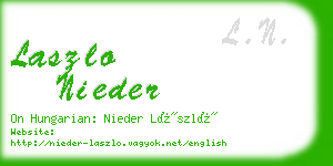 laszlo nieder business card